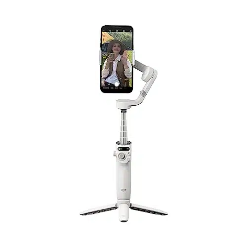 DJI Osmo Mobile , Axis Phone Gimbal, Object Tracking, Built in Extension Rod, Portable and Foldable, Android and iPhone Gimbal, Vlogging Stabilizer, YouTube TikTok Video, Platinum Gray