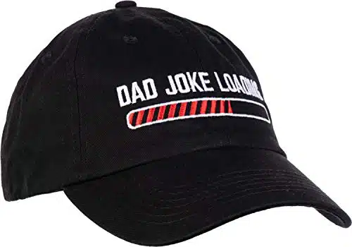 Dad Joke Loading  Funny Father Grandpa Daddy Father's Day Bad Pun Humor Baseball Cap Hat Black