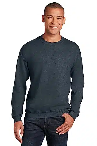 Gildan Activewear Crewneck Sweatshirt, S, Dark Heather