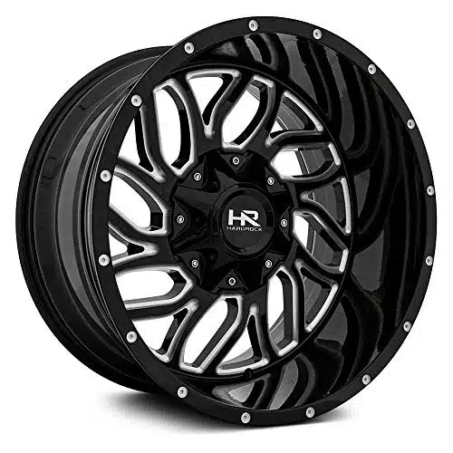 Hardrock Offroad Wheels HDESTROYER Custom Wheel   x,  Offset, xBolt Pattern, mm Hub   Gloss Black with Milled Accents Rim