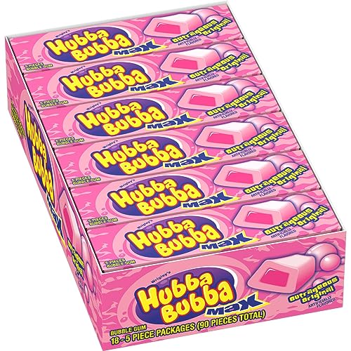 Hubba Bubba Max Bubble Gum, Original, Piece Packs (Pack of )