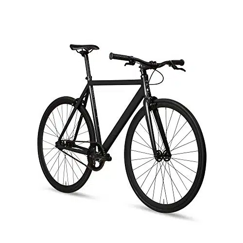 KU Aluminum Fixed Gear Single Speed Fixie Urban Track Bike, Shadow Black, cmM