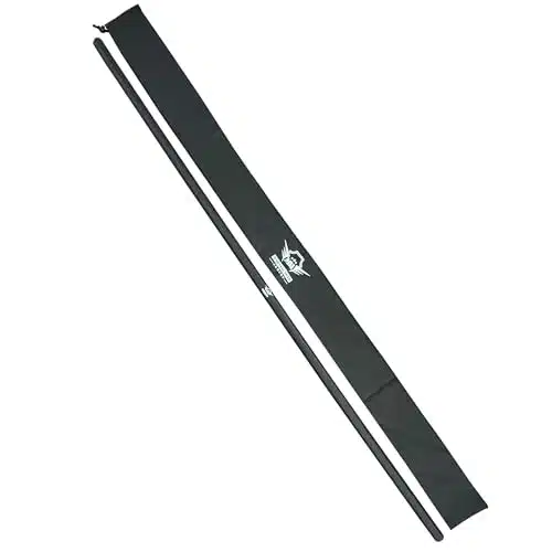 Martial Arts Armory Foam Padded Bo Staff for Safe Practice and Training with Carry Bag Case (Black, ft.)