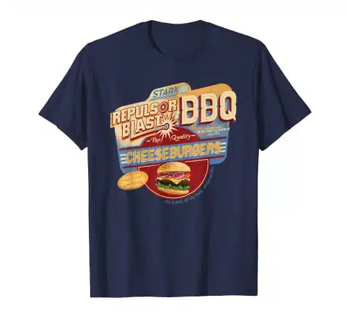 Marvel Eat The Universe Repulsor Blast BBQ Cheeseburger T Shirt