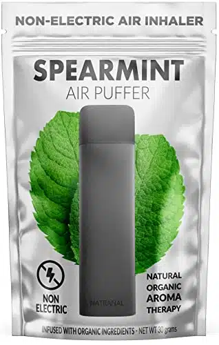 Natranal Quit Puffer for Oral Fixation Relief, Inhaler Puffer to Quit, Delicious Flavour, Non Electric, Soft Tip Behavioral Aid Inhaler   Spearmint (Pack of )