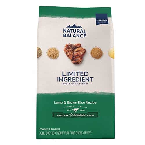 Natural Balance Limited Ingredient Adult Dry Dog Food with Healthy Grains, Lamb & Brown Rice Recipe, Pound (Pack of )