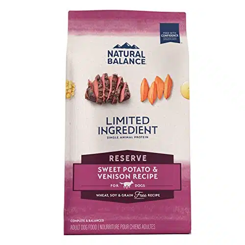 Natural Balance Limited Ingredient Adult Grain Free Dry Dog Food, Reserve Sweet Potato & Venison Recipe, Pound (Pack of )