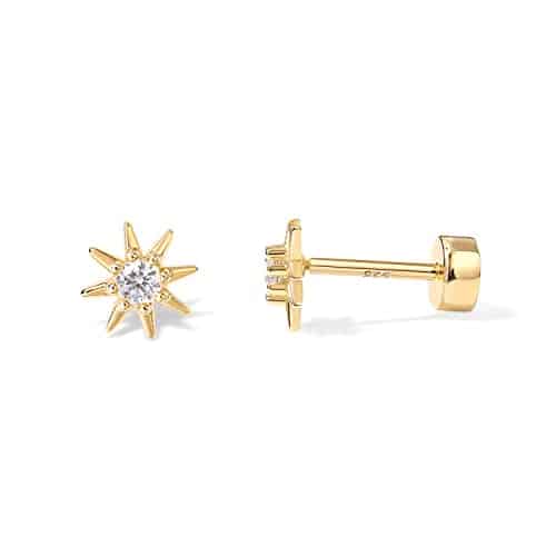 PAVOI K Gold Flat Backs (Star, Yellow Gold)
