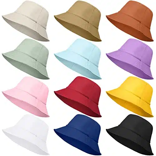 Pack Bucket Hat Bulk for Women Men Multicolor Sun Hat Packable Fishing Hats Travel Hat Summer Bucket Hat