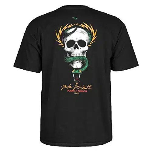 Powell Peralta Mike McGill Skull & Snake T Shirt, Black, Medium