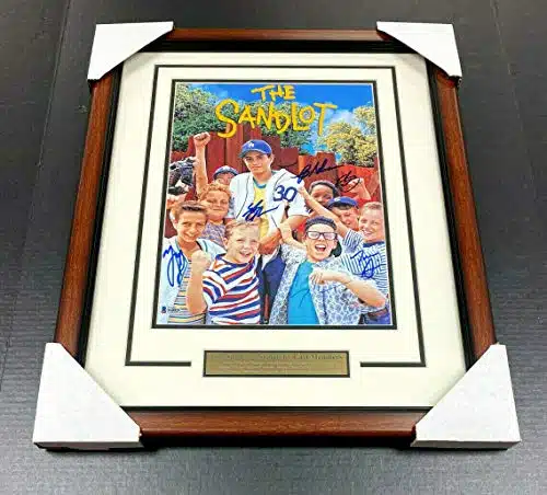 THE SANDLOT MOVIE XFRAMED PHOTO AUTOGRAPHED SIGNED BY CAST MEMBERS BAS