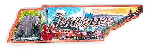 Tennessee State Outline Foil Fridge Magnet