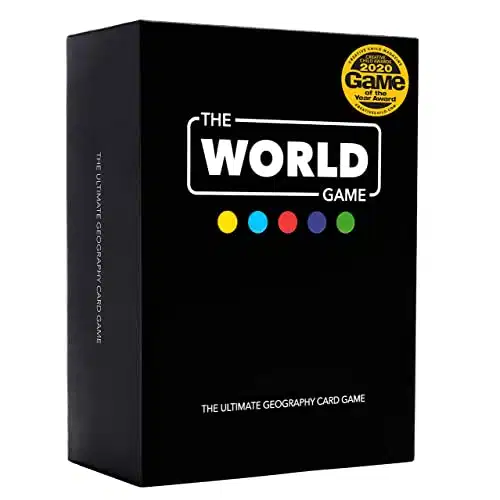 The World Game   Geography Card Game   Educational Board Game for Kids, Family & Adults   Cool Learning Gift Idea for Teenage Boys & Girls