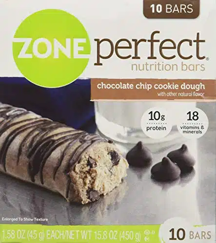 Zone Perfect Nutrition Bars, Chocolate Chip Cookie Dough, oz
