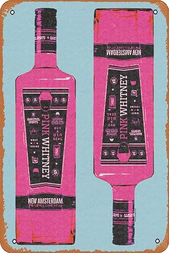 muecddoa Pink Whitney 'Blue' Music Tin Sign Poster Retro Vintage Metal Bar Club Wall Art Decoration xInches
