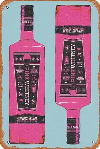 muecddoa Pink Whitney 'Blue' Music Tin Sign Poster Retro Vintage Metal Bar Club Wall Art Decoration xInches