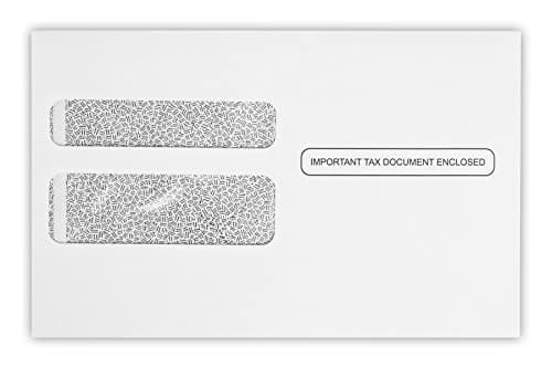 x Envelopes for Forms in lb. White wSecurity Tint for Mailing Tax Forms, Financial Documents, Checks, Pack (White)