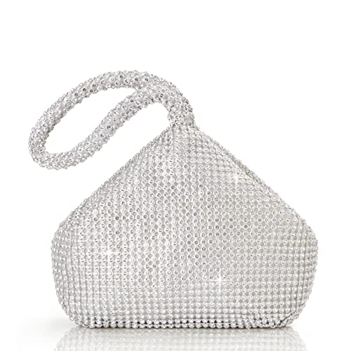 BABEYOND Women's Rhinestone Clutch Evening Bags Sparkly Glitter Triangle Purse for s Party Prom Wedding
