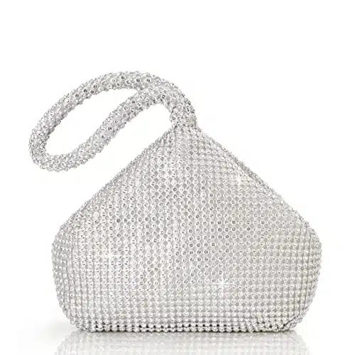 BABEYOND Women's Rhinestone Clutch Evening Bags Sparkly Glitter Triangle Purse for s Party Prom Wedding