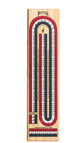 Bicycle Track Color Coded Wooden Cribbage Board Games