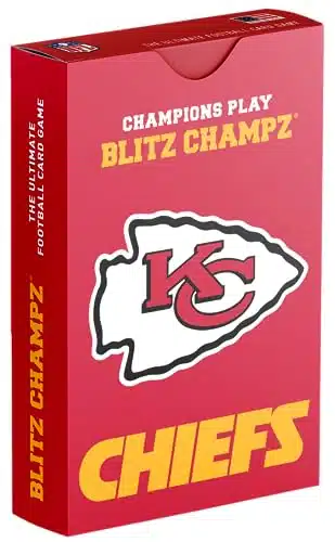 Blitz Champz Kansas City Chiefs Card Game  Football Card Game (Ages +)  Fun Family Game  Party Game  Gifts for Football Fans  Card Game for Kids  Card Game for Adults (Kansas 