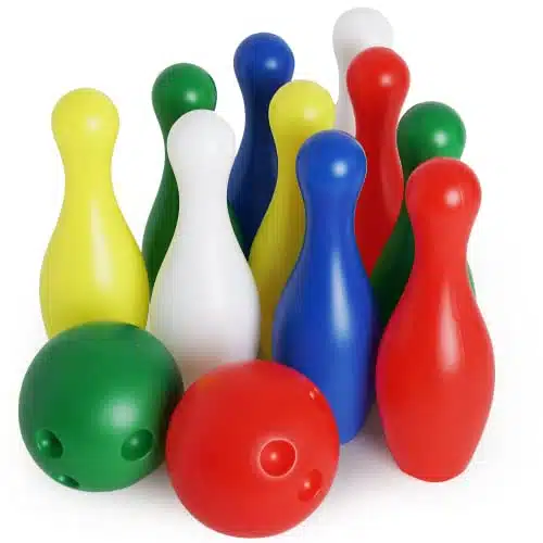 Boley Kids Bowling Set   Piece Colorful Lawn Bowling Games Set   Portable Indoor or Outdoor Bowling Game   Toddler Bowling Pin and Ball Set
