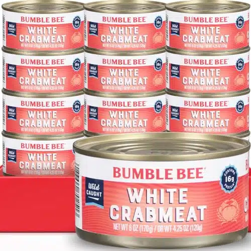 Bumble Bee White Flake Crabmeat in Water, oz Can (Pack of )  Wild Caught, g Protein & g Carb per Serving   Gluten Free   Great Use in Crab and Seafood Recipes