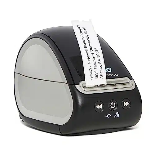 DYMO LabelWriter Turbo Label Printer, Label Maker with High Speed Direct Thermal Printing, Automatic Label Recognition, Prints Variety of Label Types Through USB or LAN Network Connectivity