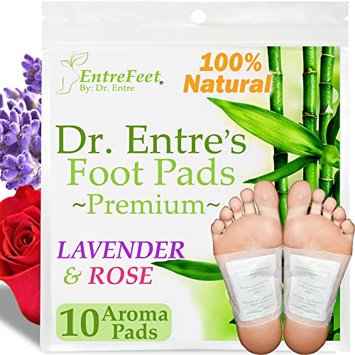 Dr. Entre's Foot Pads Premium Foot Pads to Feel Better, Sleep Better & Relieve Stress  Effective Organic Lavender & Rose Foot Patches  Pack