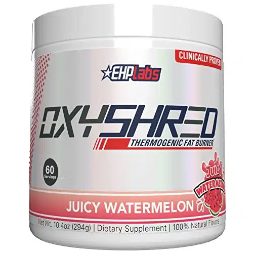 EHPlabs OxyShred Thermogenic Pre Workout Powder & Shredding Supplement   Clinically Proven Preworkout Powder with L Glutamine & Acetyl L Carnitine, Energy Boost Drink   Juicy Watermelon, Servings