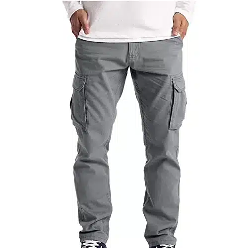 Empire Pants,Cargo Pants for Men Baggy Relaxed Fit Causal Work Trousers Outdoor Hiking Cargo Sweatpants Pockets Athletic Joggers,Military Cargo Pants for Men