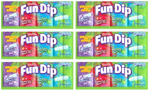 Fun Dip Flavor Pack  Fun Dip RazzApple Magic Dip, Cherry Yum Diddly Dip, and Grape Yumtious Dip all in one!  oz Packs  Pack of