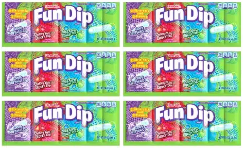 Fun Dip Flavor Pack  Fun Dip RazzApple Magic Dip, Cherry Yum Diddly Dip, and Grape Yumtious Dip all in one!  oz Packs  Pack of