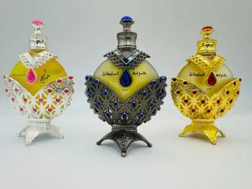 Hareem Al Sultan Gold, Hareem Al Sultan Silver & Hareen Al Sultan blue Perfume Oil   L by Khadlaj (XTRA VALUE PREMIUM)
