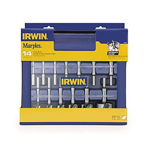 IRWIN Marples Forstner Bit Set, Wood Drill Bits, Made of Carbon Steel, Ideal for Fine Woodworking, Cabinet making and more, Pieces ()
