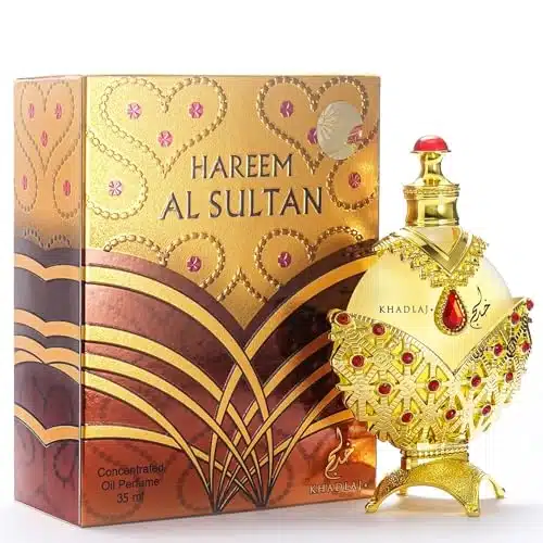 KHADLAJ PERFUMES Hareem Al Sultan Gold Concentrated Perfume Oil for Unisex, Ounce