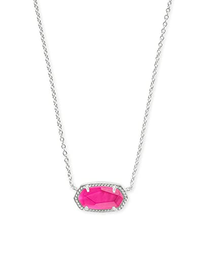Kendra Scott Elisa Pendant Necklace for Women, Fashion Jewelry, Rhodium Plated, Azalea Illusion