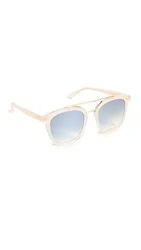 Krewe Women's Coliseum Sunglasses, Blonde K Mirrored, Off White, One Size