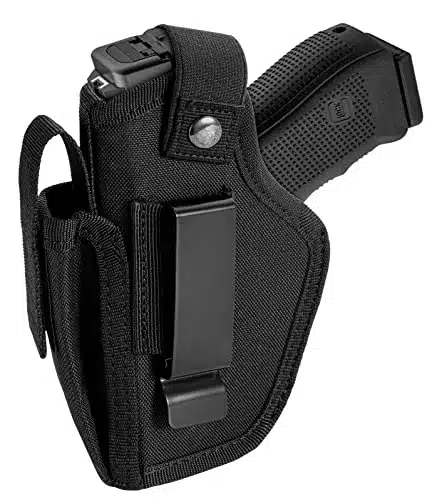LandFoxtac Gun Holster for Pistols mm ACP, IWBOWB Concealed Carry Pistol Holsters with Mag Pouch for MenWomen, CCW Right & Left Hand Gun Holder Fits Glock S&W M&P Sig