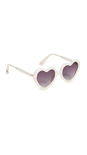 Lele Sadoughi Women's Sweetheart Sunglasses, Mother Of Pearl , Purple, Off White, One Size