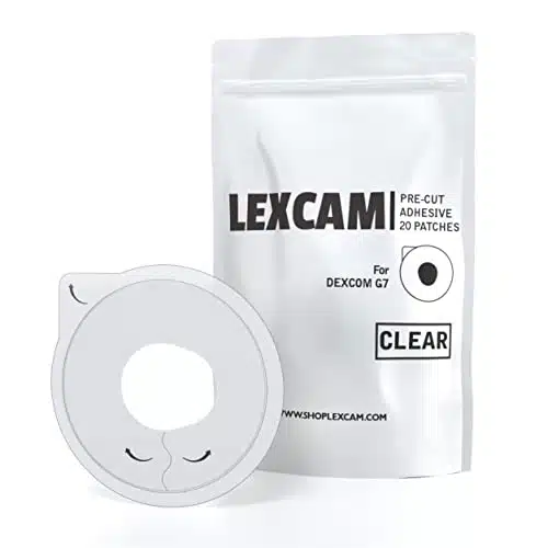 Lexcam Adhesive Patches Pre Cut for Dexcom G Pack of  Waterproof, Transparent Overpatches for Continuous Glucose Monitoring, Sensor is NOT Included