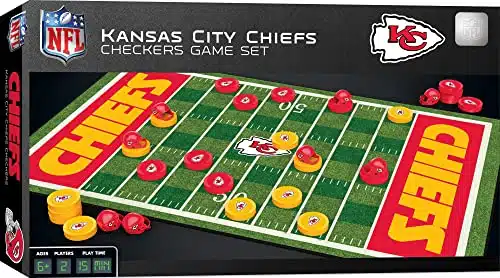 MasterPieces Family Game   NFL Kansas City Chiefs Checkers   Officially Licensed Board Game for Kids & Adults , x