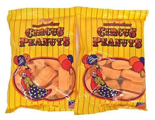Melster Circus Peanuts Marshmallow Candy Bags of Oz Each.