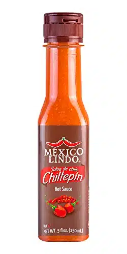 Mexico Lindo Chiltepin Hot Sauce  ,Scoville Level  Traditional Spicy Flavor  Fl Oz Bottle (Pack of )