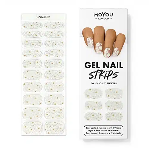MoYou London Semi Cured Gel Nail Strips, Pc. Gel Wraps for Nails, Easy Apply & Remove for Salon Quality Manicure, Includes Nail File & Wooden Cuticle Stick  Oopsy Daisy