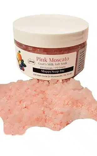 Pink Moscato Goats Milk Salt Soak Fizzy   Oz.