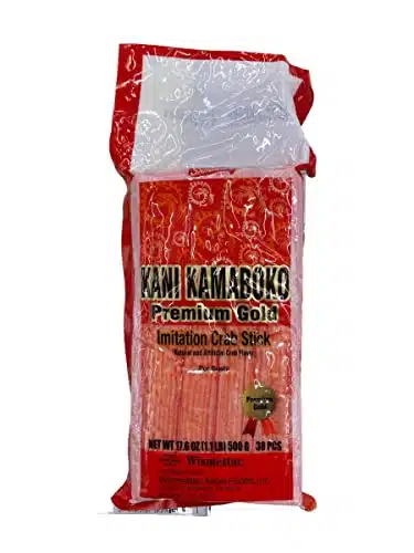 Shirakiku Kani Kamaboko Premium Gold Imitation Crab Stick. Natural and Artificial Crab Flavor. Sushi Roll Ingredient  Oz (pack of )