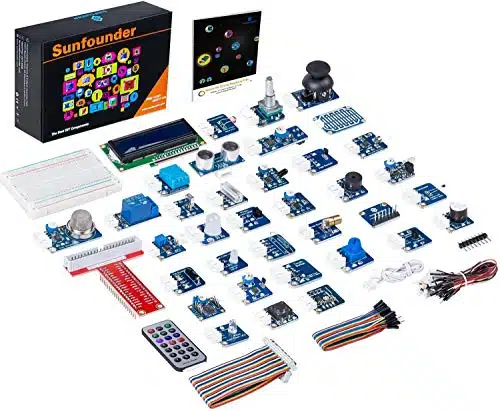 SunFounder odules Sensor Kit Vfor Raspberry Pi B odel B+ B B B+ A+ Zero, GPIO Extension Board Jump Wires