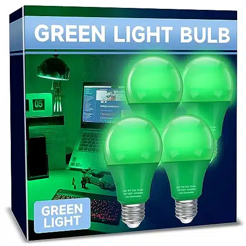 UNILAMP LED Green Light Bulb, AGreen Light Bulb  Equivalent , Green Colored Light Bulb, EBase for Porch, Thanksgiving Day, Home Lighting, Party Decoration, Halloween, Christmas, Pack