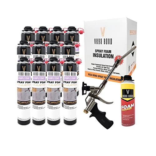 Vega Bond SFPack Set, Premium Single Component Self Expanding, Purplecoat Closed Cell Insulation Spray Foam, Acoustic Spray Purplecoat (Board Feet Coverage)